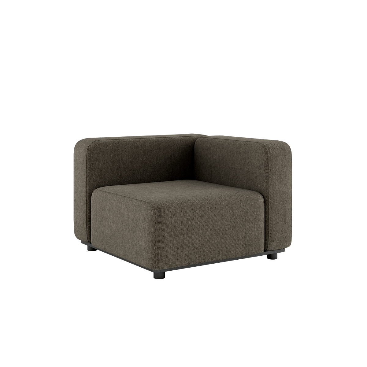 Cobana Lounge Sofa Corner i brun med aluminiumsramme og olefin tekstil til udendørs brug