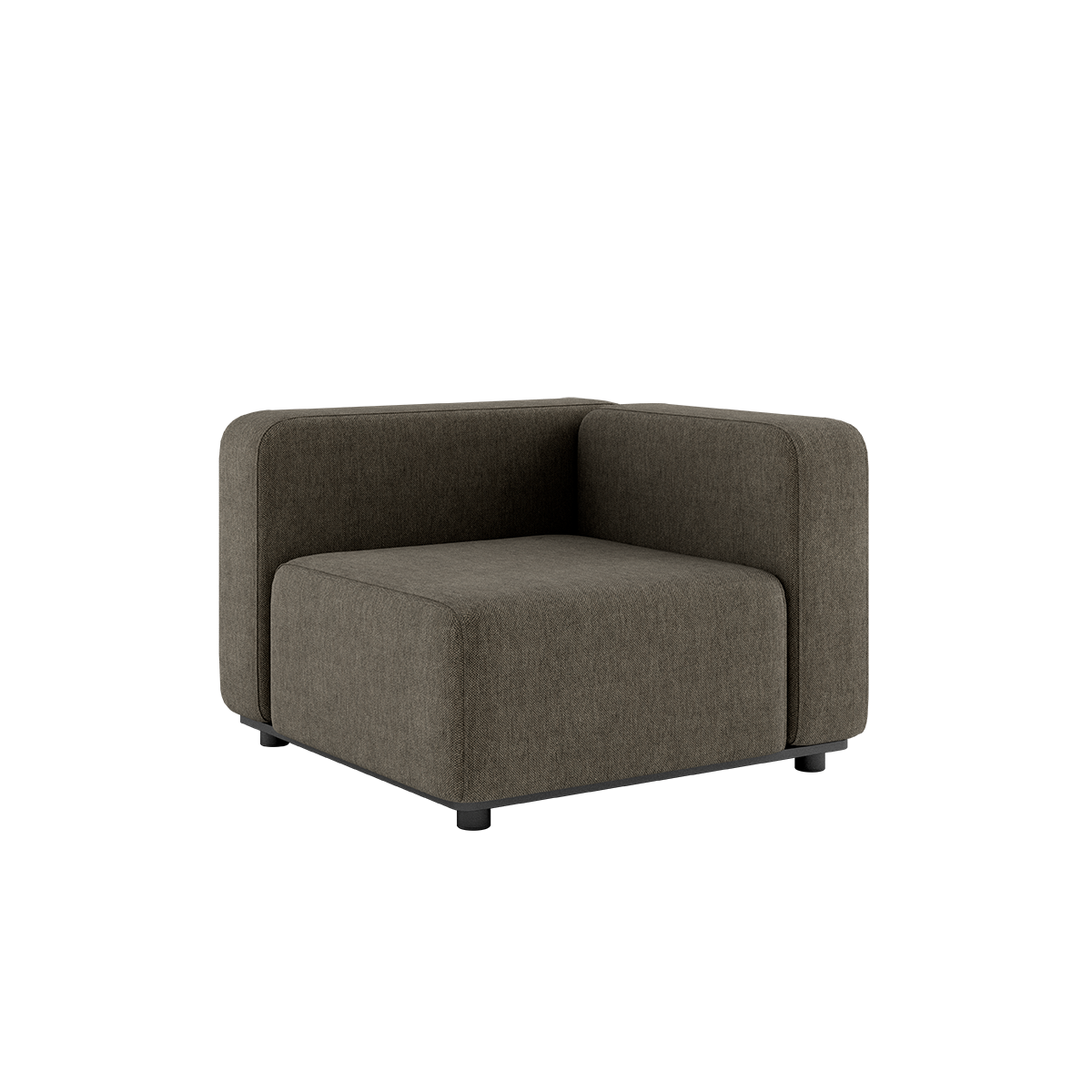 Udendørs hjørnesofa Cobana Lounge i brun med pulverlakeret aluminiumsramme og Olefin tekstil