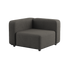 Udendørs hjørnesofa Cobana Lounge i sort Kirra Noir med aluminiumsramme og tekstilpolstring.