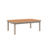 Kirra Coffee Table i taupe pulverlakeret aluminium med teaktræsbordplade uden accessory fit.