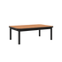 Udendørs Kirra Coffee Table i sort pulverlakeret aluminium med teaktræsbordplade uden accessory fit.