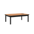 Udendørs Kirra Coffee Table i pulverlakeret aluminium og teaktræ uden accessory fit i taupe farve.
