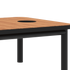 Udendørs Kirra Coffee Table i pulverlakeret aluminium og teaktræ uden accessory fit i sort farve.