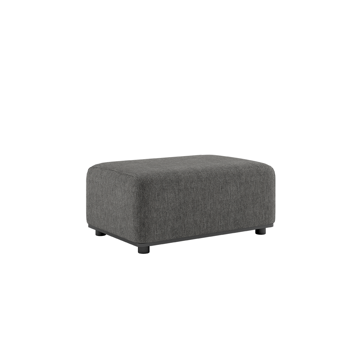 Cobana Lounge Sofa pouf i grå med pulverlakeret aluminiumsramme og Olefin tekstil til udendørs brug.