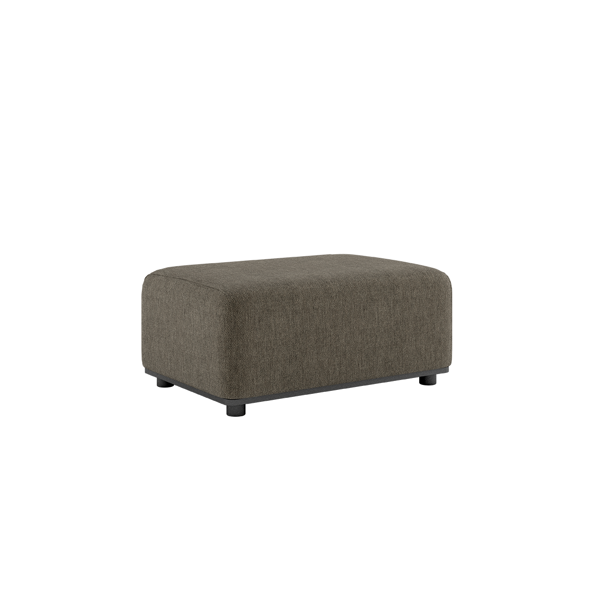 Cobana Lounge Sofa pouf i brun med pulverlakeret aluminiumsramme og Olefin tekstil til udendørs brug.
