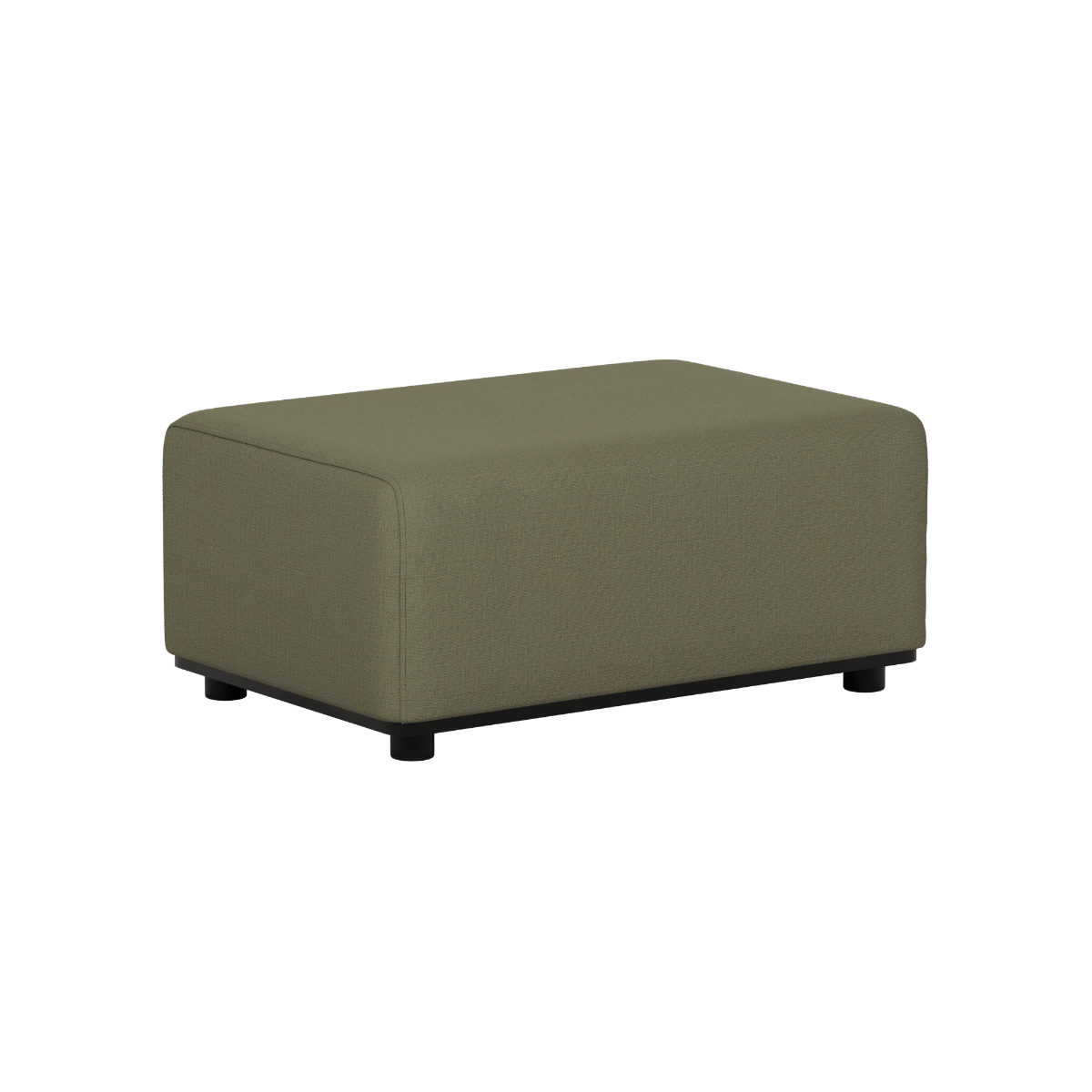 Olivegrøn Cobana puf fra sackit med bløde afrundede kanter og robust betræk til en stilren udendørs lounge på terrasse eller i have
