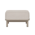 Beige Kirra pouf fra sackit med blødt polstret tekstil afrundede kanter og fire stabile ben til komfortable udendørs loungeområder