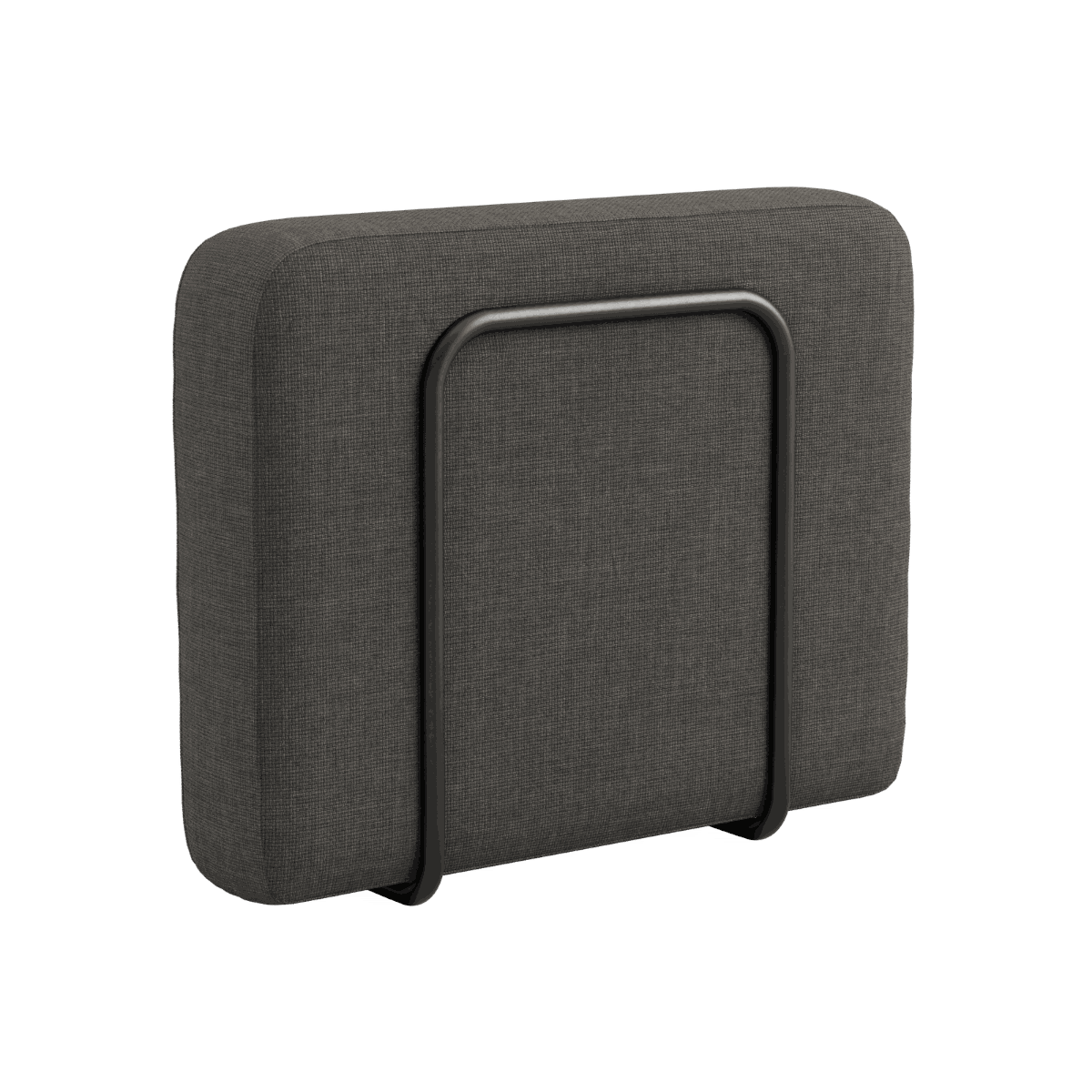 Kirra Noir Cobana Lounge Sofa armrest in black with powder-coated aluminum frame and outdoor fabric upholstery