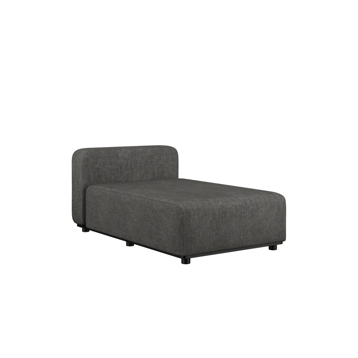 Cobana Lounge Sofa chaise module in grey with aluminum frame and outdoor fabric upholstery