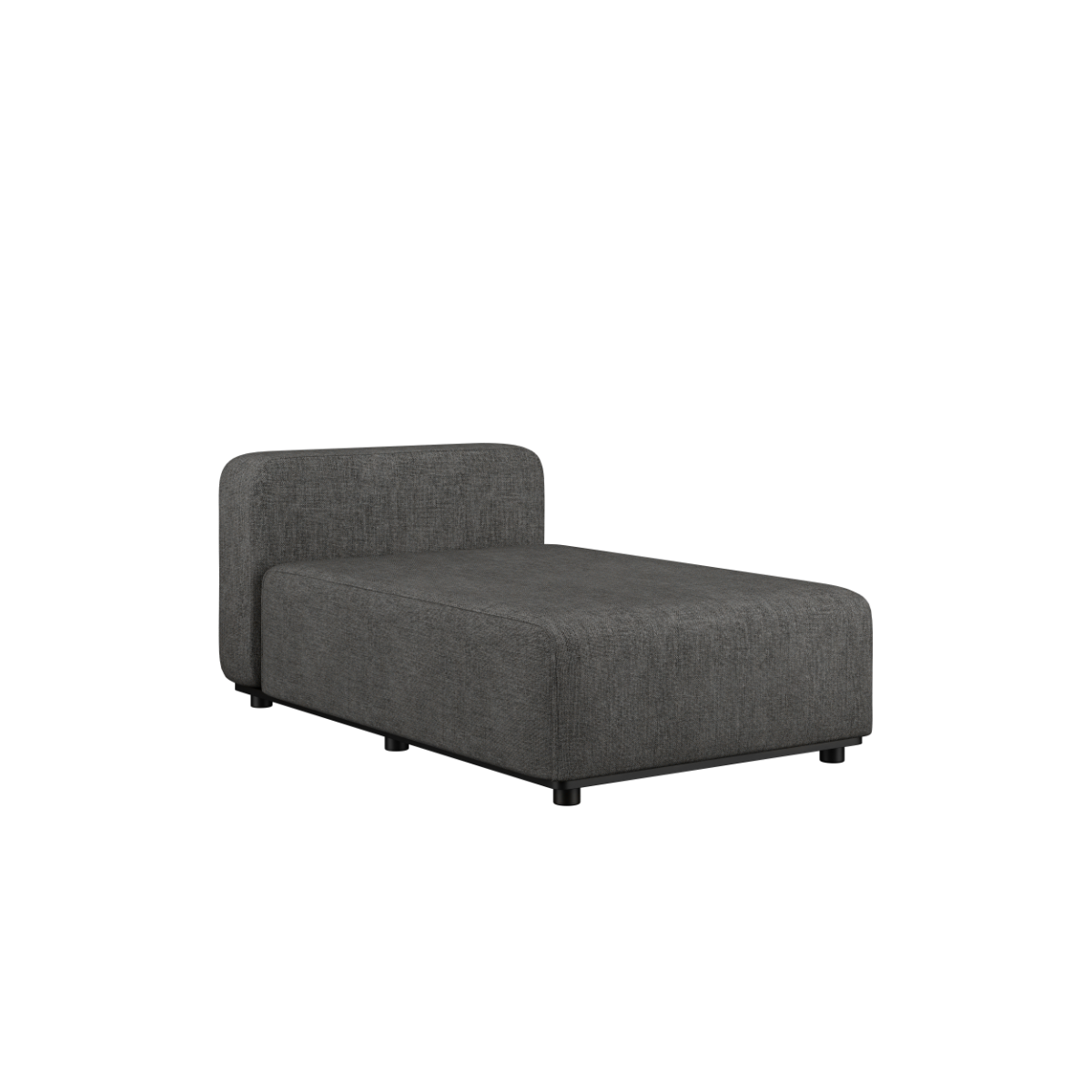 Udendørs Cobana Lounge Sofa med chaise i gråt Olefin tekstil og aluminiumsramme, minimalistisk design.
