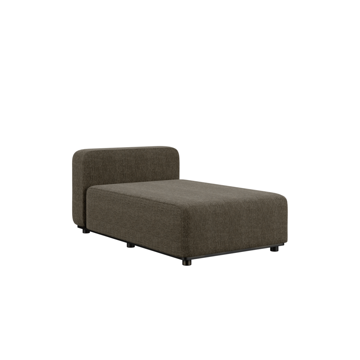 Udendørs Cobana Lounge Sofa med chaise modul i brun med aluminiumsramme og tekstilpolstring