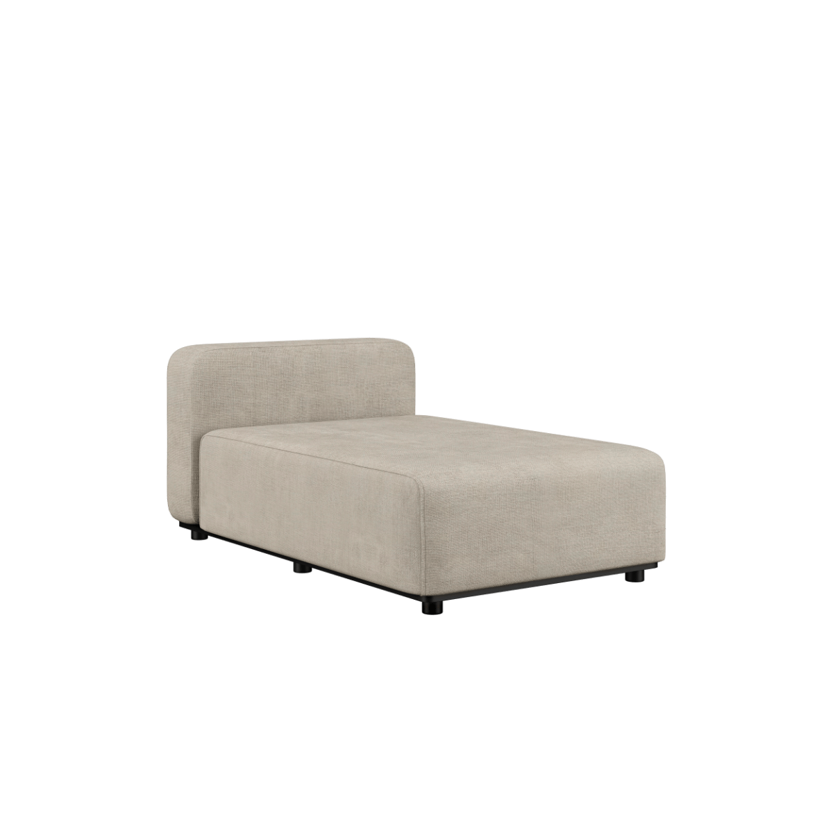 Udendørs Cobana Lounge Sofa chaise modul i Kirra Sand med aluminiumsramme og vandafvisende tekstil