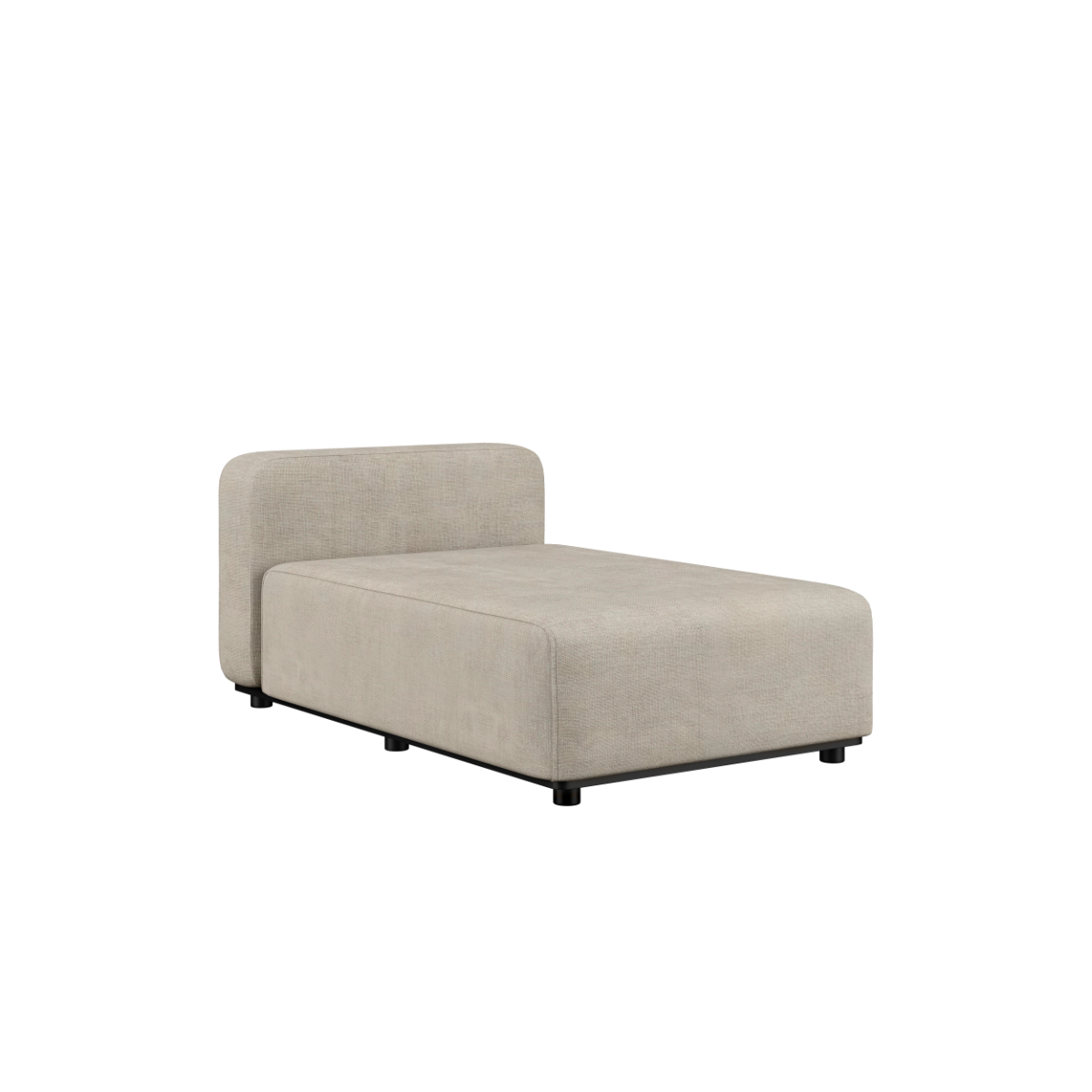Udendørs Cobana Lounge Sofa chaise modul i Kirra Sand med pulverlakeret aluminiumsramme og Olefin tekstil.
