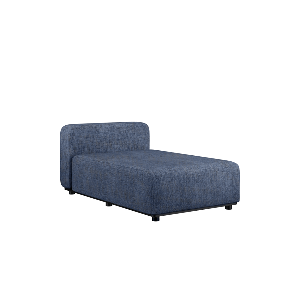 Udendørs Cobana Lounge Sofa med chaise i Kirra Indigo farve og aluminiumsramme.