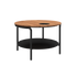Udendørs sofabord Patio Coffee Table Ø70 i pulverlakeret aluminium og teaktræ med Accessory Fit.