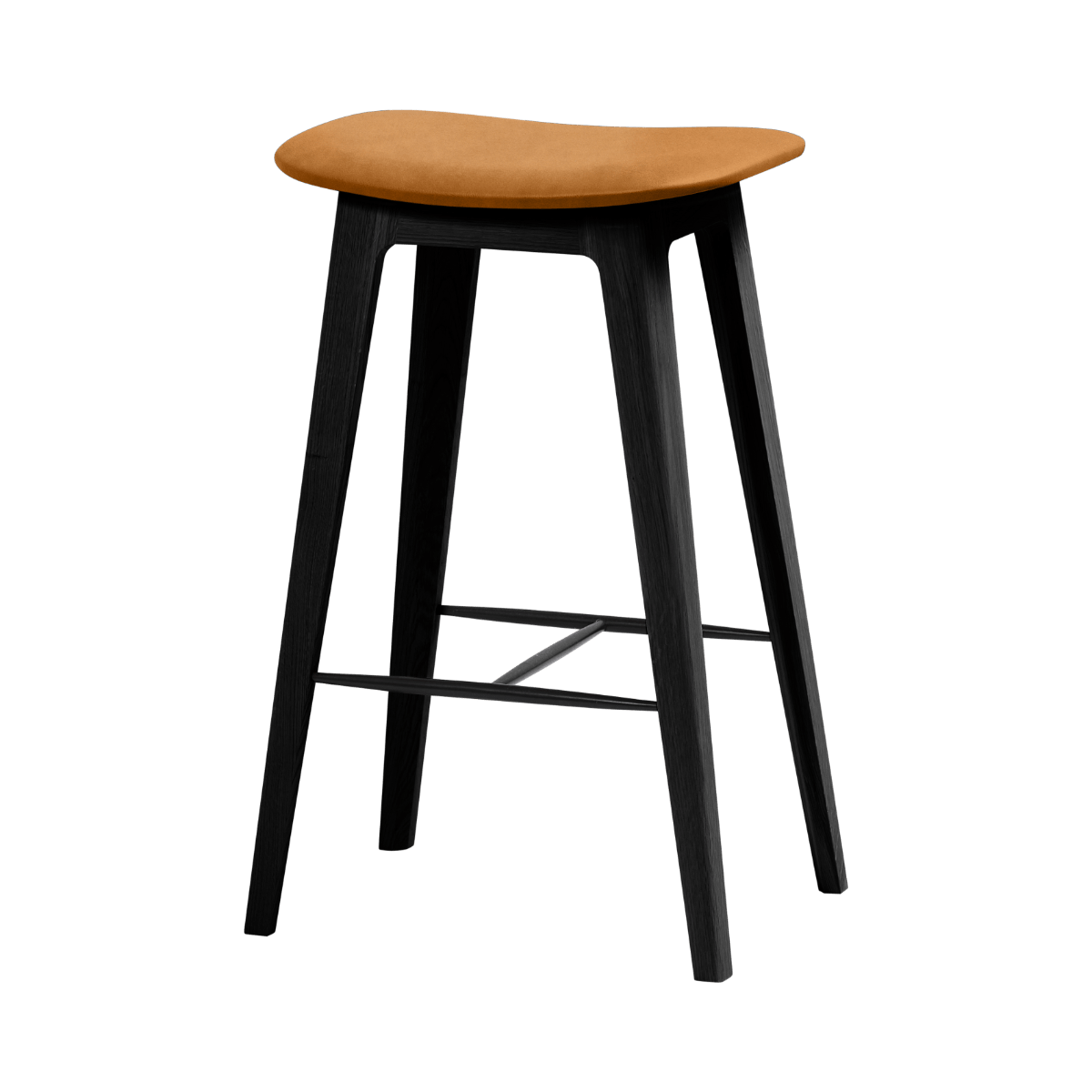 Nordic Bar Stool - Black Stained Oak | Nordic Bar Stool - Black Stained Oak - 68 cm Luna Sandstone | SACKit
