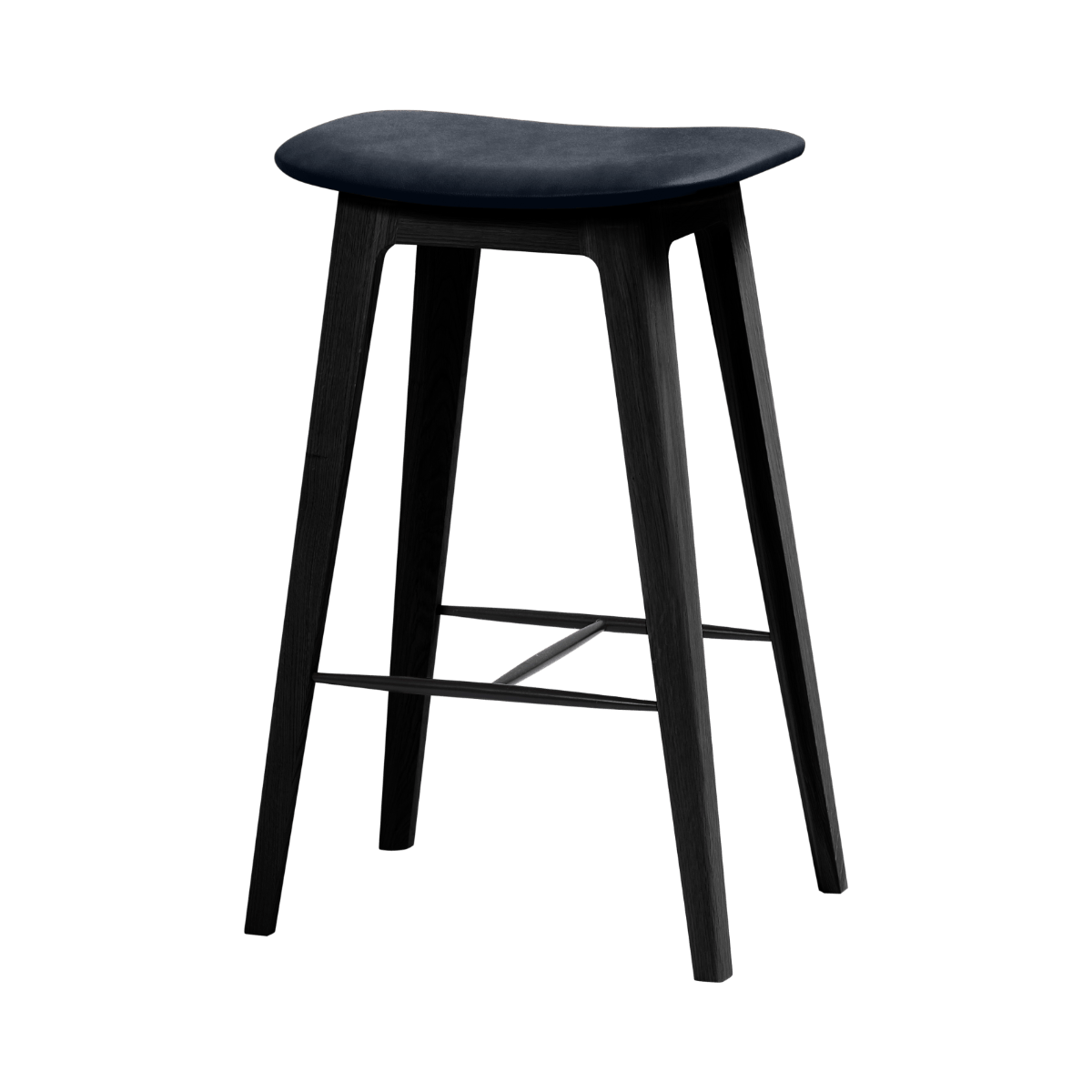 Nordic Bar Stool - Black Stained Oak | Nordic Bar Stool - Black Stained Oak - 68 cm Luna Carbon | SACKit