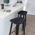 Nordic Bar Stool - Black Stained Oak | Nordic Bar Stool - Black Stained Oak - 68 cm Luna Carbon | SACKit