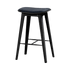 Nordic Bar Stool - Black Stained Oak with stitches | Nordic Bar Stool - Black Stained Oak with stitches - 68 cm Luna Carbon | SACKit
