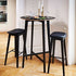 Nordic Bar Stool - Black Stained Oak with stitches | Nordic Bar Stool - Black Stained Oak with stitches - 68 cm Terra Black | SACKit