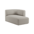 Fjord Sofa med højre chaiselong i lyst Sealife Ivory tekstil med bløde, afrundede kanter.