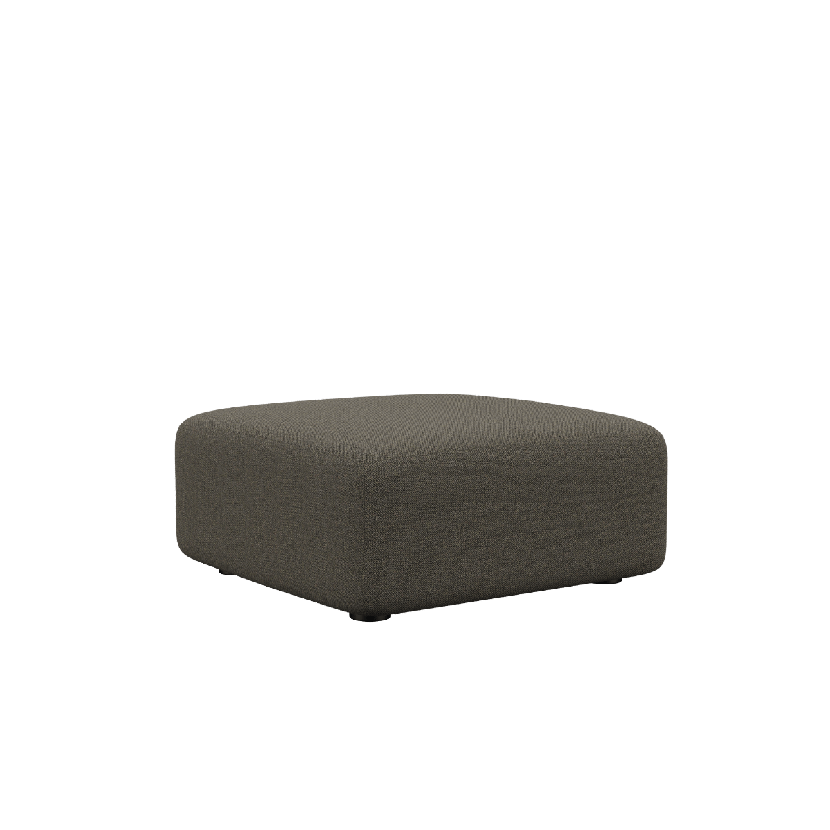 Fjord Sofa pouf i brun Sealife tekstil med bløde, afrundede kanter og modulært design.