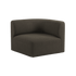 Fjord Sofa hjørnesektion venstre i brun Sealife tekstil med bløde, afrundede kanter.