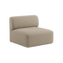 Beige Fjord sofa sædemodul fra sackit med bløde afrundede former og polstret komfort til en stilren skandinavisk stueindretning