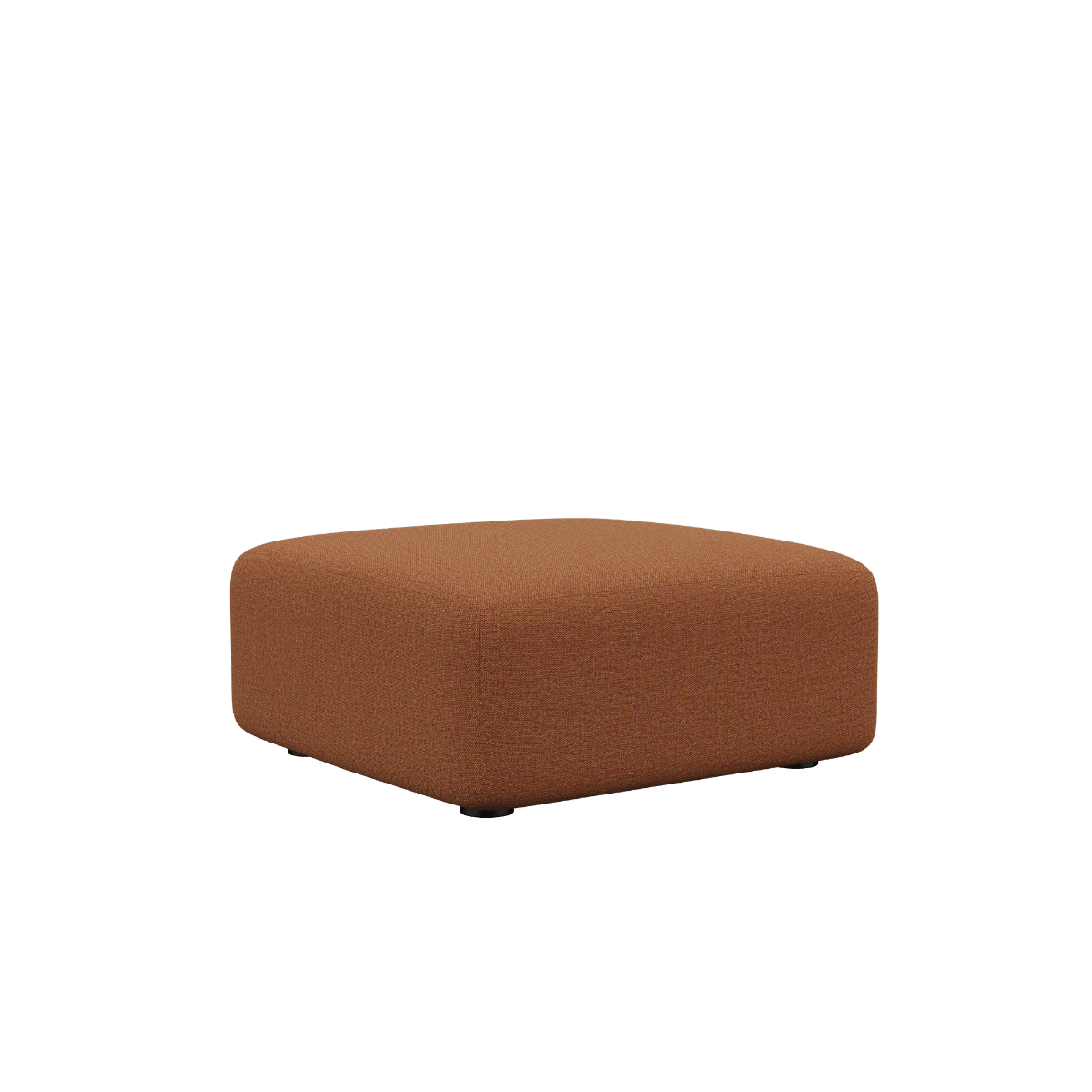 Fjord Sofa Pouf i modulært design med bløde kanter i farven Cosmo Terracotta.