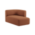 Fjord Sofa med højre chaiselong i blød Cosmo Terracotta tekstil med afrundede kanter og skandinavisk design.