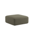 Fjord Sofa - Pouf i modulært design med bløde kanter i Cosmo Olive tekstil.