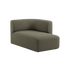 Fjord Sofa med højre chaiselong i Cosmo Olive tekstil med bløde, afrundede kanter.