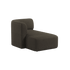 Fjord Sofa med venstrevendt chaiselong i brun Sealife tekstil med bløde, afrundede kanter.