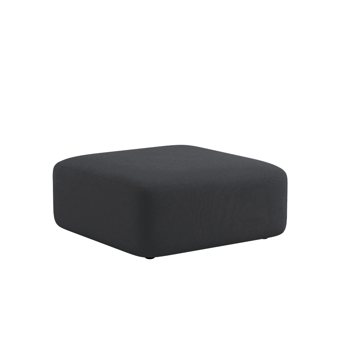 Fjord Sofa Pouf i modulært design med bløde kanter i Cosmo Slate tekstil.