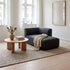 Fjord Sofa med højre chaise i blødt Cosmo Slate stof og skandinavisk design.