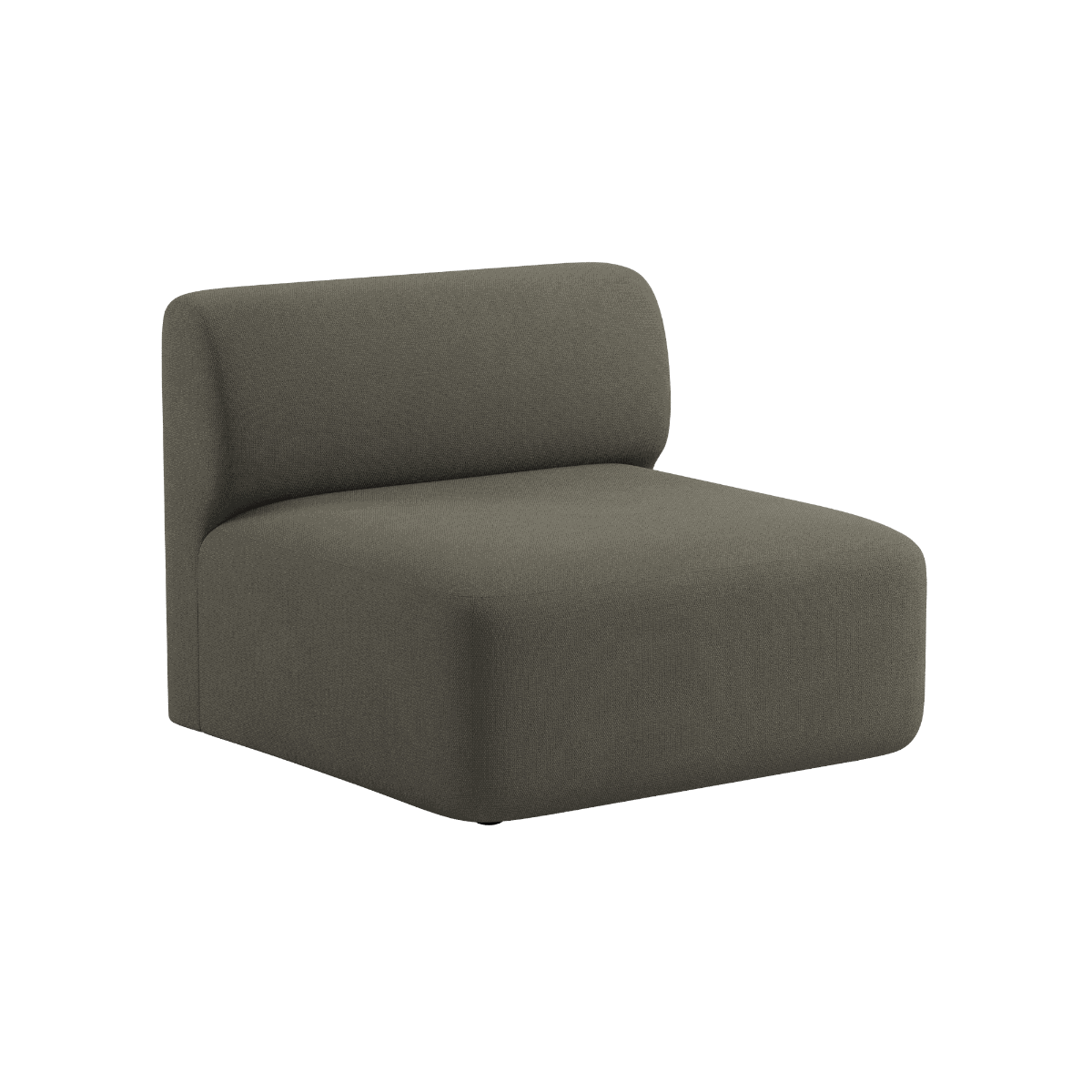 Fjord Sofa sædesektion i blødt Cosmo Stone tekstil med afrundede kanter og skandinavisk design.
