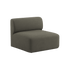 Fjord Sofa sædesektion i blødt Cosmo Stone tekstil med afrundede kanter og skandinavisk design.