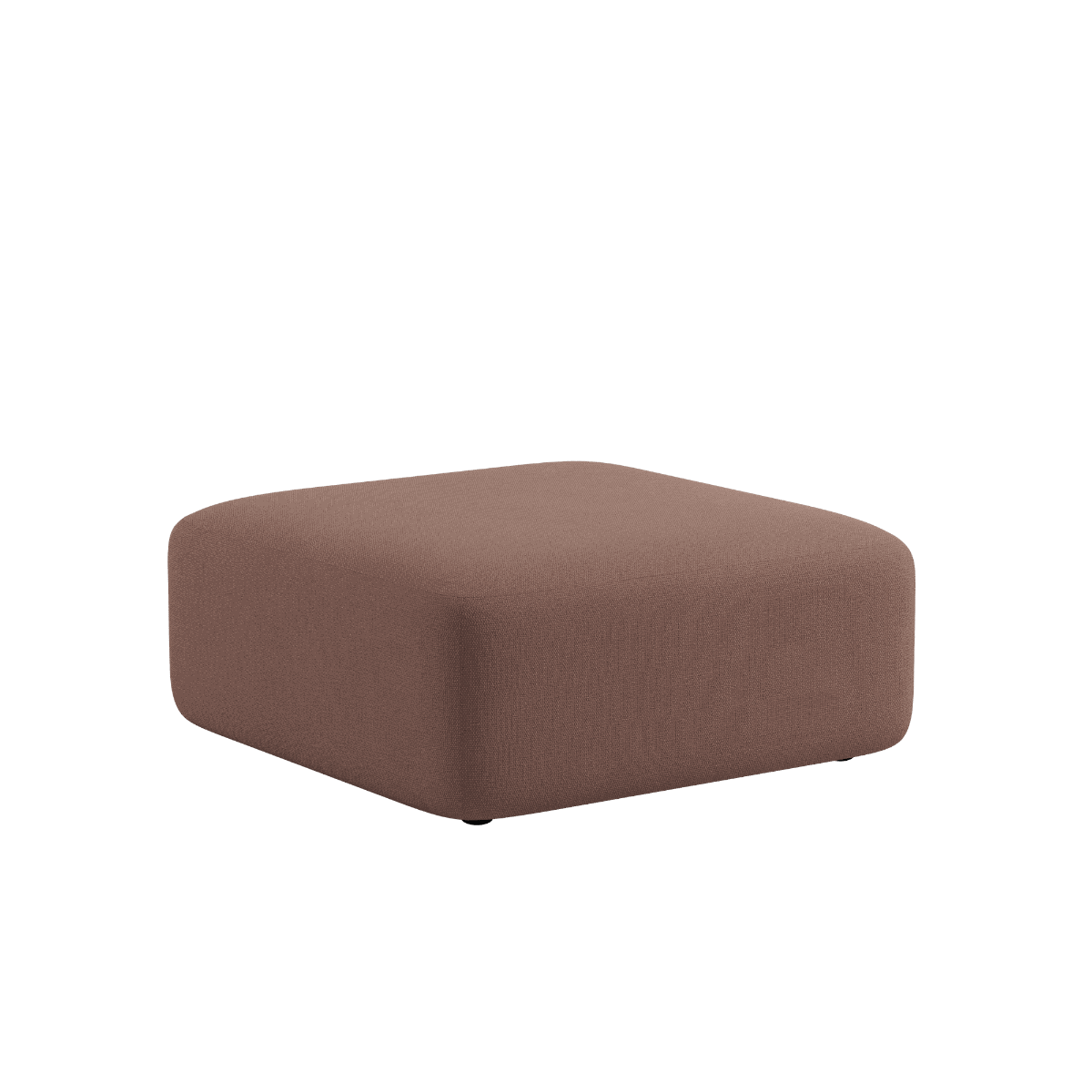 Fjord Sofa - Pouf i modulært design med bløde kanter i Cosmo Clay tekstil.