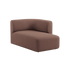 Fjord Sofa med højre chaiselong i blød Cosmo Clay tekstil med afrundede kanter og skandinavisk design.