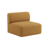 Fjord Sofa sædesektion i Cosmo Mustard med bløde linjer og afrundede kanter i tekstil.