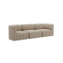 Beige Fjord sofa til tre personer fra sackit med bløde afrundede former og skandinavisk design til en elegant og komfortabel stue