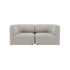 Lys beige Fjord sofa til to personer med bløde afrundede armlæn og dybe sæder fra sackit til en moderne skandinavisk stue