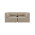 Beige Fjord sofa til to personer med bløde afrundede armlæn og et roligt skandinavisk formsprog