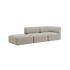 Beige Fjord sofa med to siddepladser og åben ende til afslappet komfort i stuen fra sackit i et roligt skandinavisk design