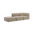 Beige Fjord sofa fra sackit med to siddepladser og åben ende i blødt skandinavisk design til den moderne stue