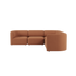 Brun Fjord hjørnesofa fra sackit med bløde polstrede sæder og afrundet design til en stilren og komfortabel stue