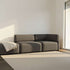 Fjord Sofa 2-personers med åben ende i brun Sealife tekstil med bløde linjer og skandinavisk design.