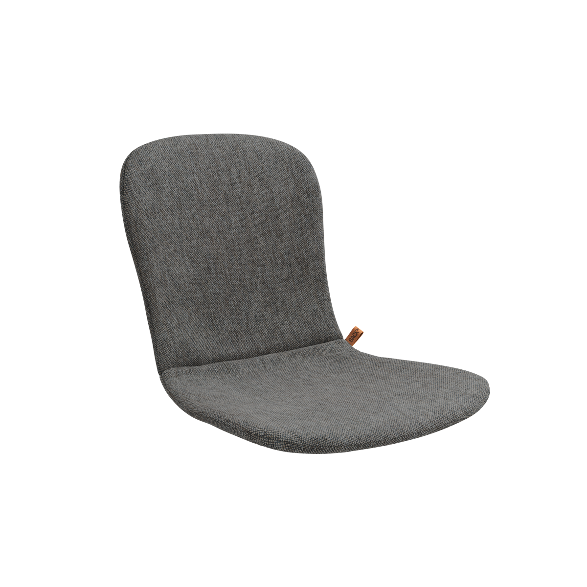 Grå Patio Cushion Full hynde til Patio Chair no. One med polstret udendørs design.