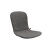 Grå Patio Cushion Full hynde til Patio Chair no. One med polstret udendørs design.