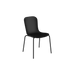 Sort Patio Chair no. One S1 med formstøbt skal og pulverlakeret stel i sort til udendørs brug.